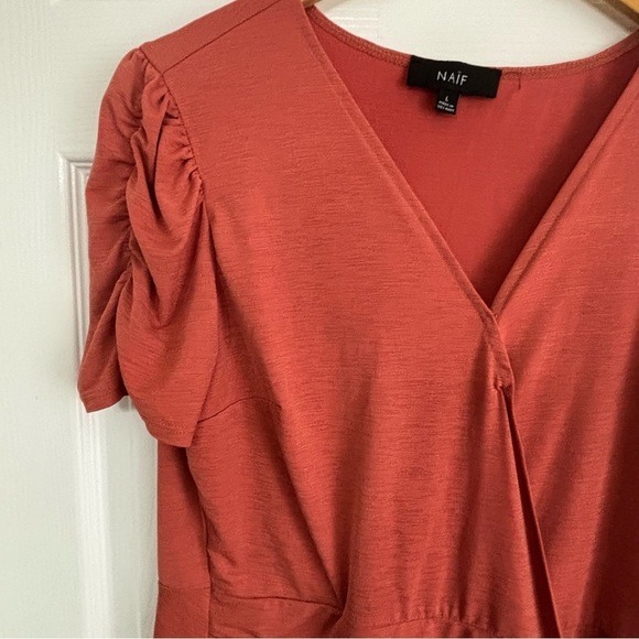 Naïf Dusty red Wrap blouse Size Large - Picture 3 of 7